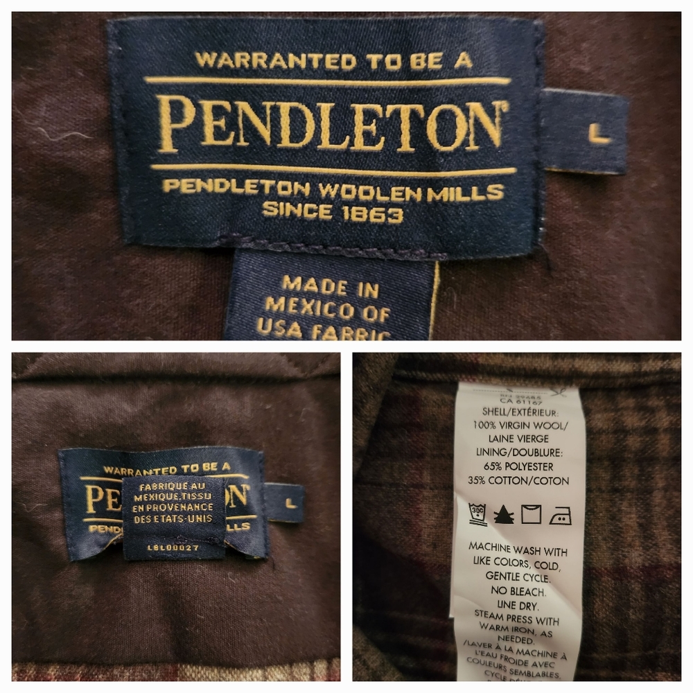 Pendleton Western Cut Snap Brown Plaid Canyon Shi… - image 6